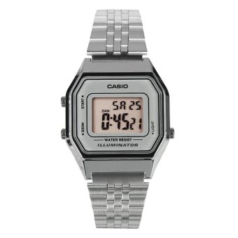 Đồng hồ nữ dây thép không gỉ Casio LA680WA-7DF (Xám)  