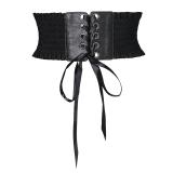 Thắt lưng corset co giãn thời trang cho nữ thắt lưng cạp cao thắt lưng dây thắt lưng màu đen