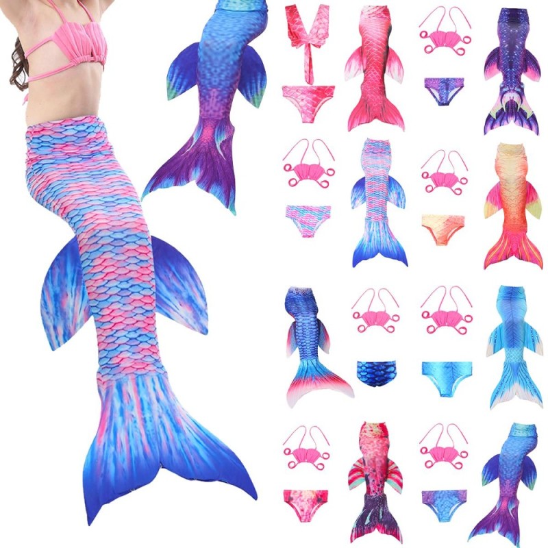 Nơi bán Fin Mermaid Tail Monofin - Swimmable Tail Kids Girls Women Swimming Costumes JP99（150） - intl