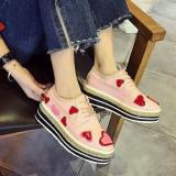 GIÀY BATA ĐẾ ĐỘN PHỐI TRÁI TIM ( hồng )