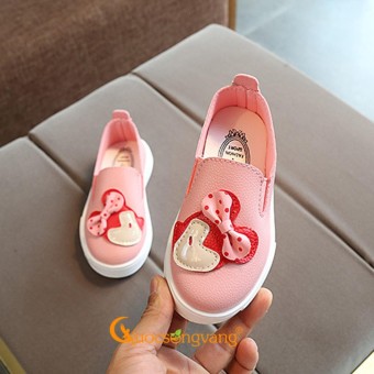 Giày bé gái đẹp giày đế thể thao bé gái màu hồng minnie GLG065  