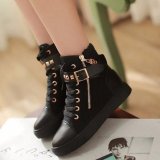 Xả hàng bị hoen phần xỏ dây - Giày boot dáng thể thao cao cấp - B002D (đen)