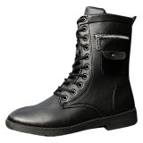 [HCM][CHẤT LƯỢNG & CÓ TRỢ SHIP] Giày boot nam combat nam dây kéo ngang buộc dây dây kéo ống cao cá tính phong cách lính SM003