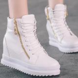 Giày boot nữ cao cổ đế độn phong cách Hàn Quốc B042T