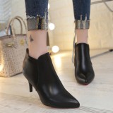 Giày boot nữ cổ ngắn sexy màu đen 7cm- hàng nhập khẩu