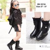 Giày bốt cao cổ màu đen cho bé gái sành điệu