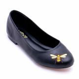 Giày búp bê da mờ thêu xinh xắn mzbb42
