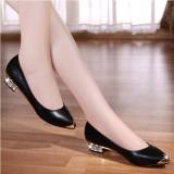 Giày búp bê gót đính đá