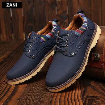 Giày casual công sở nam ZANI ZN6705BX-Xanh Đen  