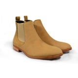 [TATHANIUM Footwear] Giày Chelsea boot màu vàng nghệ da bò nubuck