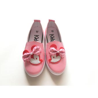 Giày lười bé gái chuột Mickey - hồng phấn  