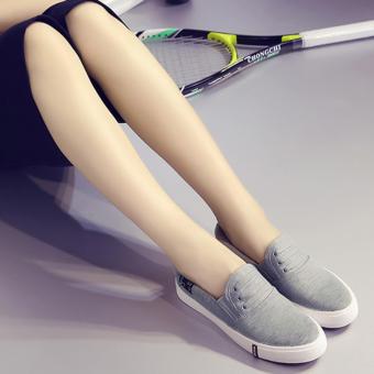 GIÀY LƯỜI SLIP-ON NỮ GIẢ DÂY VẢI COTTON THOÁNG MÁT - 3036 (XÁM) May 2018 - 5 GIÀY LƯỜI SLIP-ON NỮ GIẢ DÂY VẢI COTTON THOÁNG MÁT - 3036 (XÁM) - 5