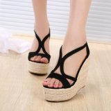 Giày sandal cói dây khóa hậu cao cấp