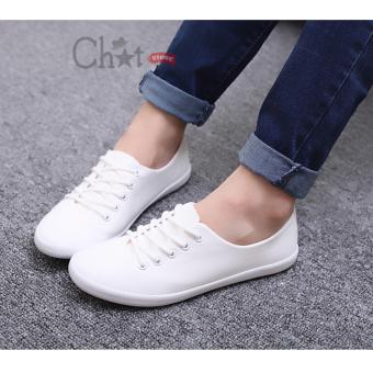 Giày Slip On Nữ Cột Dây (Trắng) May 2018 - 5 Giày Slip on nữ cột dây (Trắng) - 5