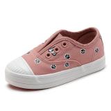 Giầy Slip on vải hình chân chó cho bé - Hồng