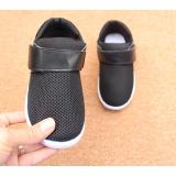 Giày thể thao siêu nhẹ cho bé - size 21 đến 30- chữ z2 trơn - đen