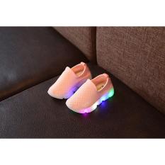 Bảng Giá Giày thể thao siêu nhẹ cho bé – Size 22 đến 30 – chữ sport – hồng nhạt – đèn led  