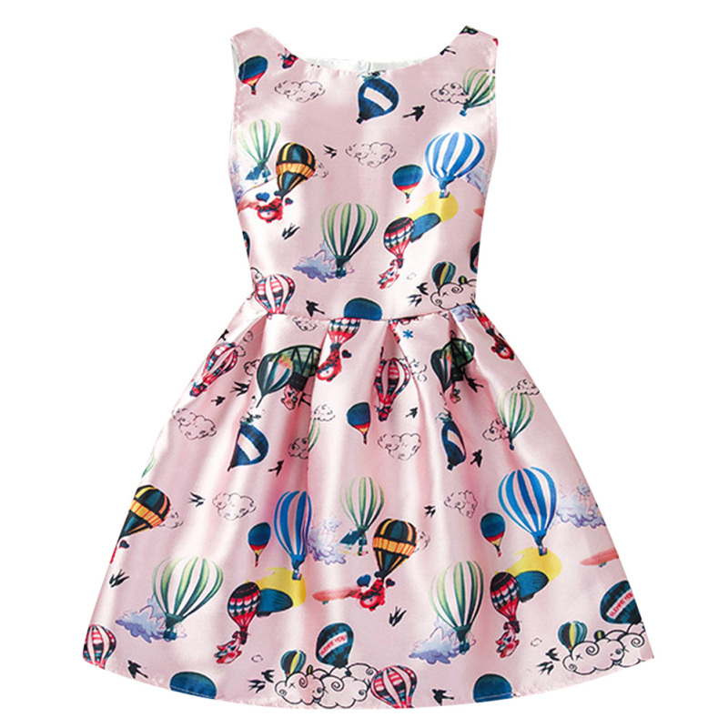 Nơi bán Girls Summer Style Sleeveless Balloon Printed Dress