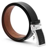 Hl4401 - dây nịt nam da đà điểu huy hoàng màu đen