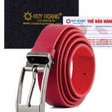 Hl5125 - thắt lưng nữ da thật huy hoàng màu đỏ