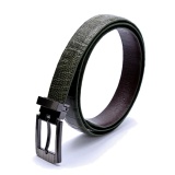 HL5405 - Thắt lưng nữ da đà điểu Huy Hoàng màu xanh rêu