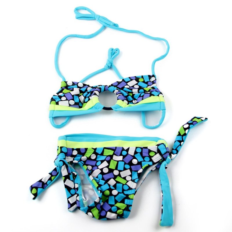 Nơi bán IMAKA Cute Two Pieces Girls Swimsuits For 3-8 Years Child (Blue) -
intl