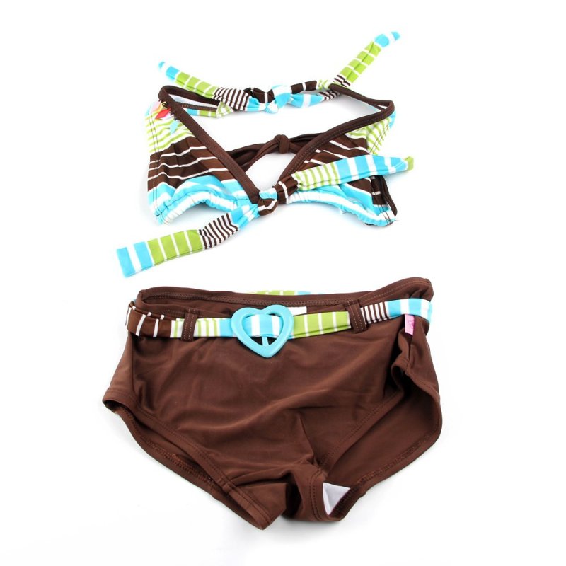 Nơi bán IMAKA Two Pieces Girls Swimsuits For 3-8 Years Child Beach
Wear(Brown) - intl