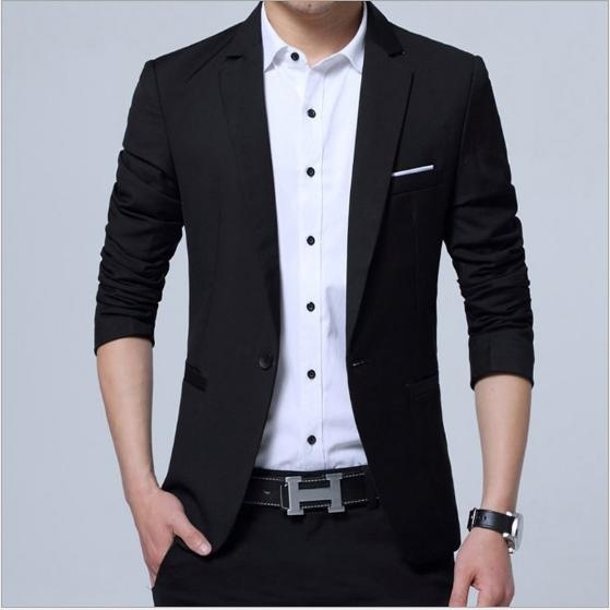 Kết quả hình ảnh cho JOY Korea Korean fashion Men's casual suits coat Black - intl