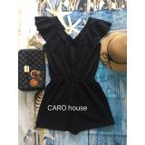 Jumsuit ngắn bèo tay thắt nơ cổ