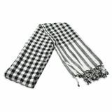Khăn rằn Cambodia Caro BlacknWhite 55x165cm