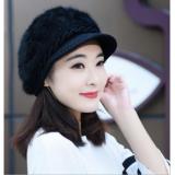 Mũ len, nón len lông xù mũi kết A060