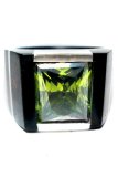 Nhẫn gỗ mun sừng đính đá topaz CoCo Design
