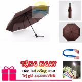 Ô dù đi mưa tự động 2 chiều cao cấp màu cà phê