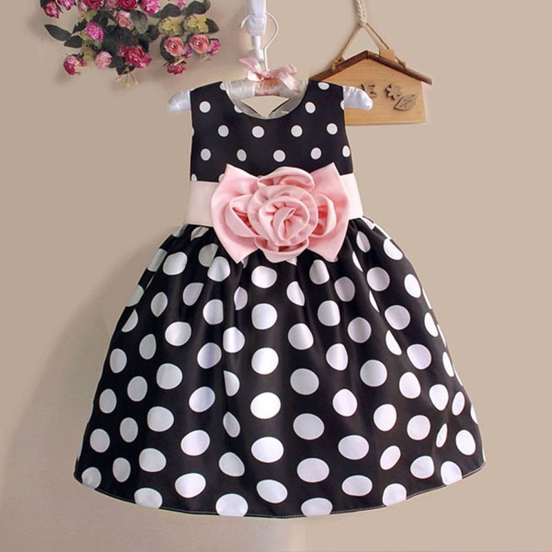 Nơi bán PAlight Little Girl''s Polka Dots Bowknot Dresses (White)' - intl
