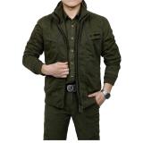 QC01013 Áo khoác lính nam 2 khoá kéo