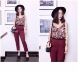 Quần baggy kate Navi đỏ