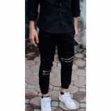 Quáº§n Jogger Kaki Nam phá»i khÃ³a ( mÃu Äen)