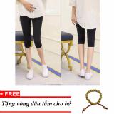 Quần legging bầu ngố co giãn 4 chiều QBN4410 - tặng kèm vòng dâu tằm cho bé