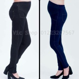 (XẢ HÀNG) QUẦN LEGGING GIẢ JEAN CHO BÀ BẦU (Đen)