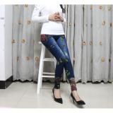 Quần Nữ Gỉa bò co dãn hoa văn