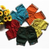Quần short kaki lật lai cho bé trai từ 10 đến 25 kg
