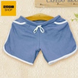 Quần short thun nữ xanh biển nhạt