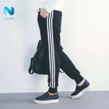 [HCM]Quần Jogger Nam Vải nỉ Cao Cấp Thời Trang Phong Cách Hàn Quốc Cho Nam 3 kẻ sọc nỉ ERIK (đen) B060