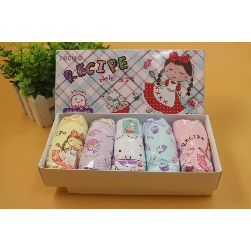 Nơi bán Set 5 quần lót Hàn Quốc cho bé gái Mr Kids Little Chef