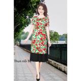 SET ÁO DÀI CÁCH TÂN THUN IN NỔI CO GIÃN 4 CHIỀU KÈM CHÂN VÁY