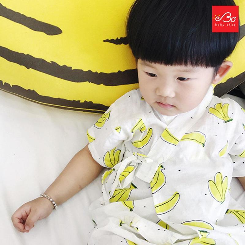 Nơi bán Set đồ bé trai họa tiết trái chuối xuất Nhật 110