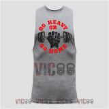 Áo tập gym nam hở sườn go heavy or go home