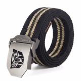 Thắt lưng nam, thắt lưng vải bố TRANSFORMER KHÓA BẤM BLACK, độ bền cao thắt lưng thời trang chất liệu cao cấp POPO Collection