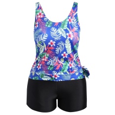 Cập Nhật Giá Tropical Leaf Floral Print Plus Size Tankini Set(Blue) – intl   City Wardrobe