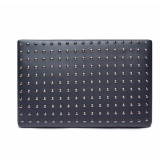 Túi cầm tay Clutch Nam chất liệu da đính đinh tán nhỏ 2 mặt màu xanh đen CL09 VSMILE Vietnam